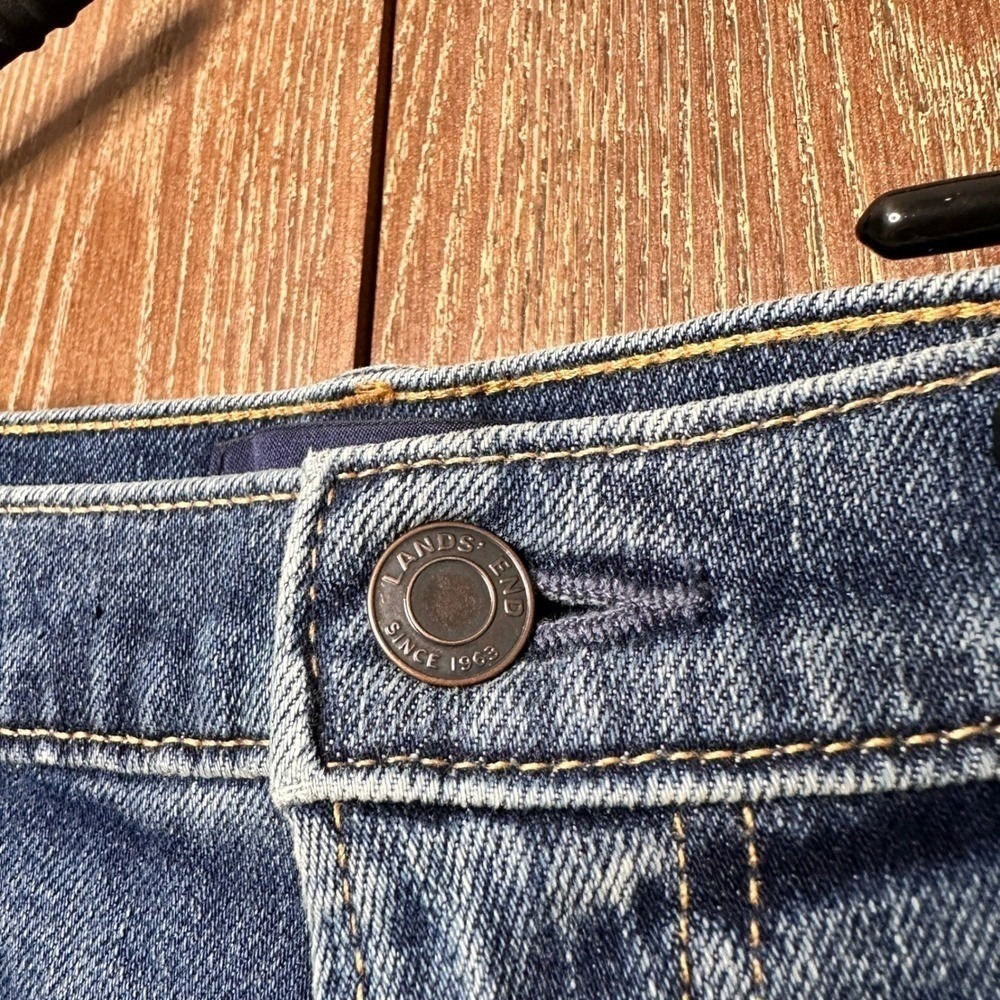 Lands End Square Rigger Traditional Fit Mens Jeans Blue Denim 42x32 Straight Leg - Picture 3 of 7